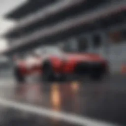 Dynamic view of Nissan GT-S on a racetrack showcasing its performance.