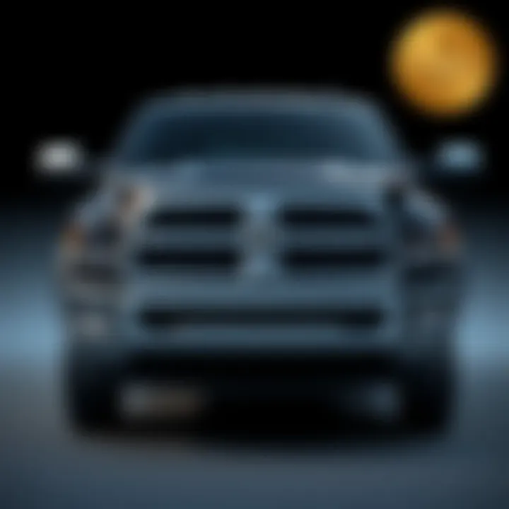 Front View of Dodge Ram 2500 Dodge Ram 2500 front view showcasing its robust design