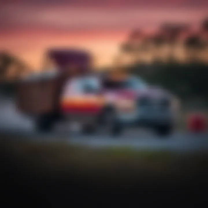 Dodge Ram 2500 Towing Heavy Load Dodge Ram 2500 towing a heavy load, demonstrating its capabilities