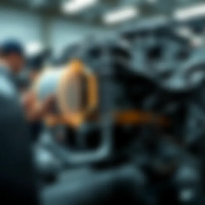 Detailed View of Front Air Bag Suspension System Front air bag suspension system illustration