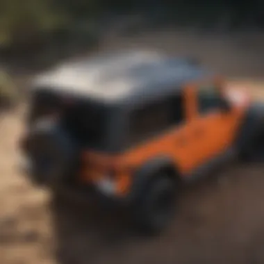 Jeep Wrangler showcasing its tarp top functionality