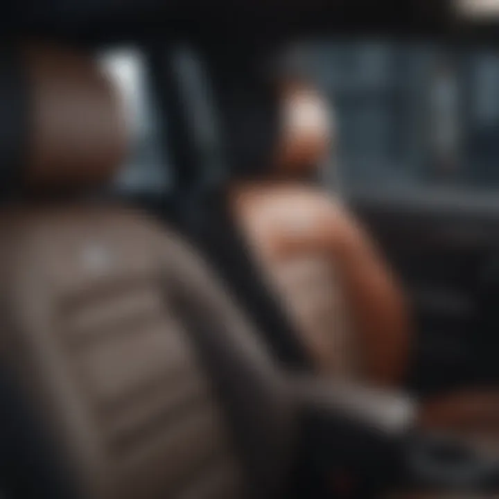 Various materials used in car seat covers