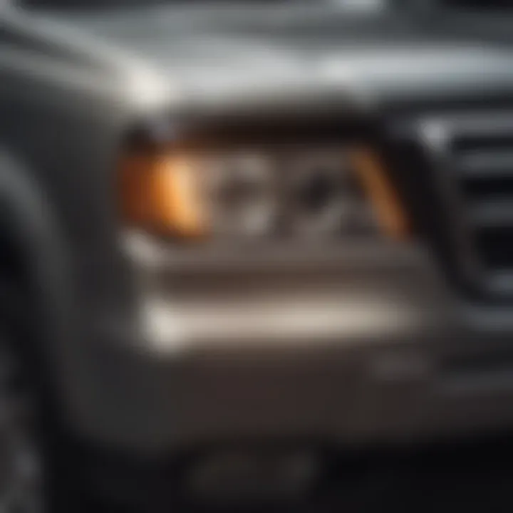 Honda Pilot headlight area with open hood