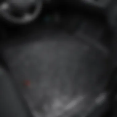 SUV floor mat installation demonstrating ease of use and fit.