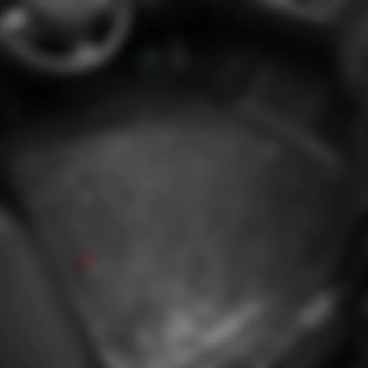 SUV floor mat installation demonstrating ease of use and fit.