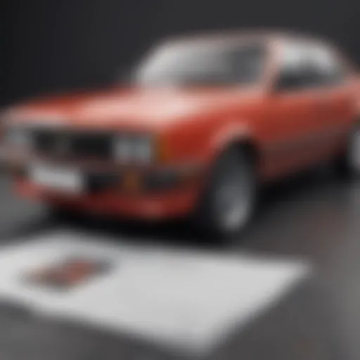 Illustration of a car with warranty documents