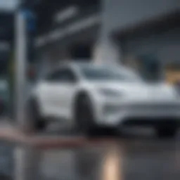 An advanced electric vehicle charging station showcasing cutting-edge technology.