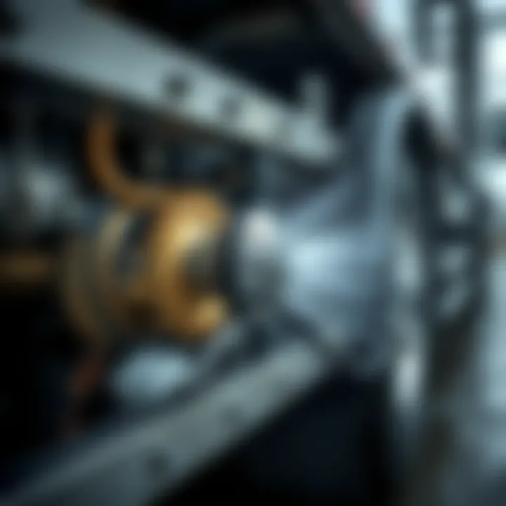 Advanced Nozzle Technology Close-up of under truck pressure washer nozzle technology