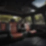 Interior view of a Kia vehicle showcasing third-row seating