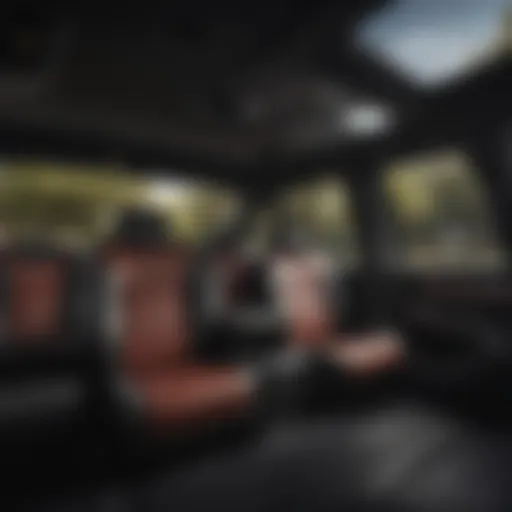 Interior view of a Kia vehicle showcasing third-row seating