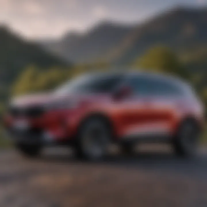 Exterior design of a Kia SUV with third-row capability