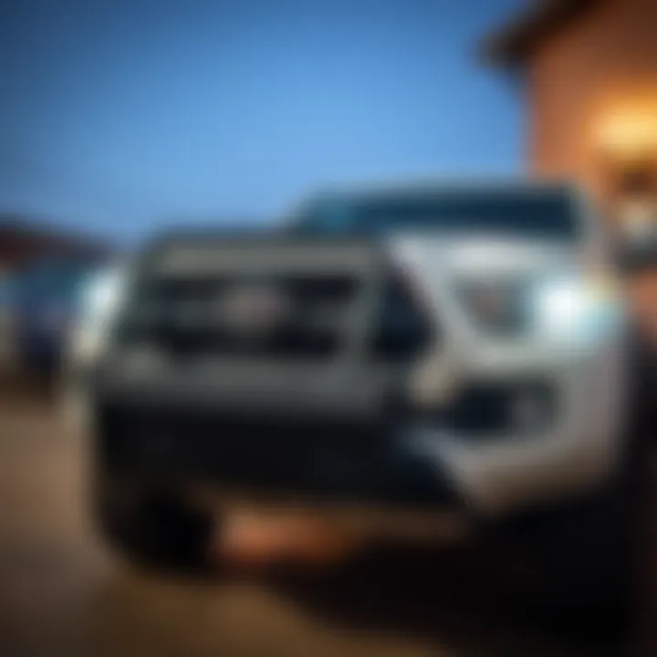 Installation of a bull guard on a Toyota Tacoma