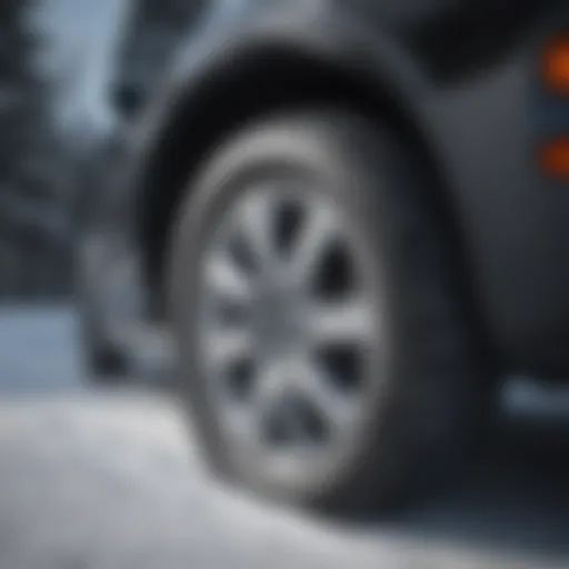 Goodyear snow tire tread pattern showcasing winter performance