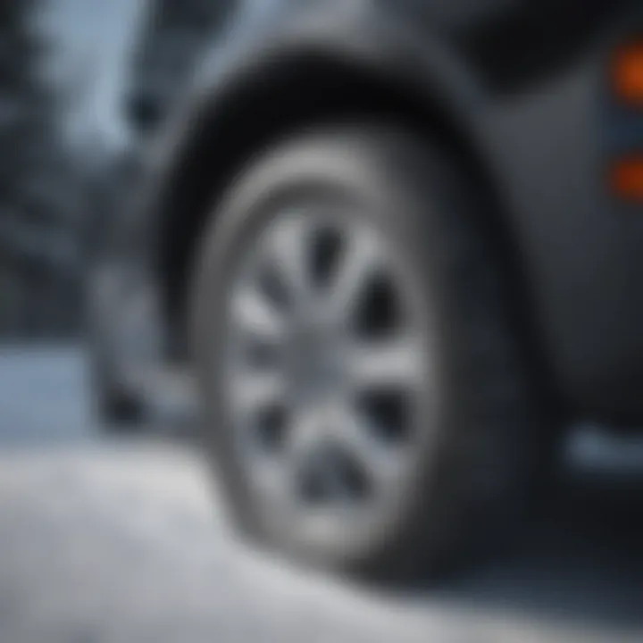Goodyear snow tire tread pattern showcasing winter performance
