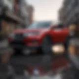 Exterior view of the Nissan Rogue SL showcasing its sleek lines and modern design
