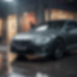 A powerful car steam cleaner in action, showcasing its effectiveness in deep cleaning