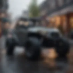 A sleek, customized Polaris vehicle showcasing unique design elements