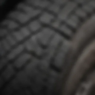 Close-Up of High-Performance Tire Treads A close-up view of high-performance tires showcasing tread patterns
