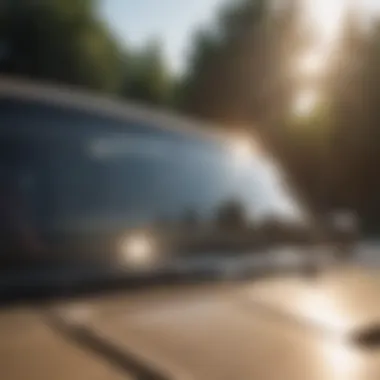 Sunlight blocked by effective windshield sun shade