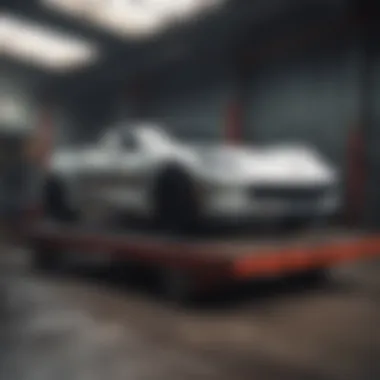 Enthusiast using ramps for effective car lifting