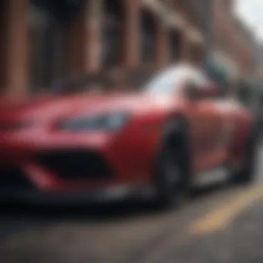 A customized car in an urban setting, demonstrating personal expression through wraps