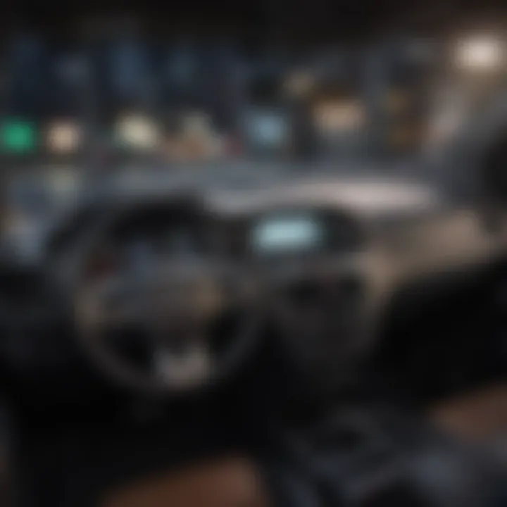 Close-up of Dodge Grand Caravan interior features