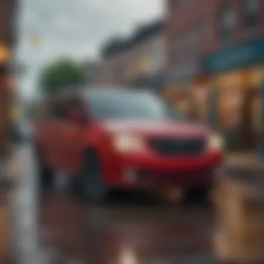 Market Trends for Dodge Grand Caravan Dodge Grand Caravan parked with market trend indicators