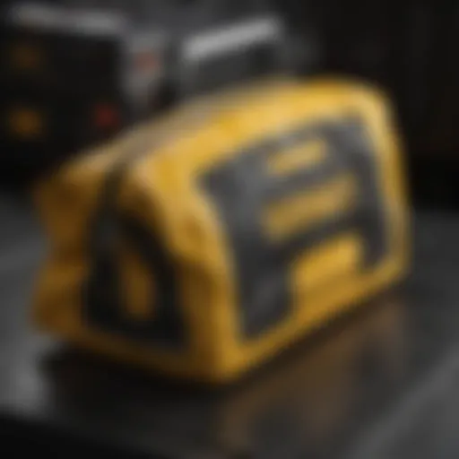 Close-up view of DeWalt vacuum bags showcasing their material and design
