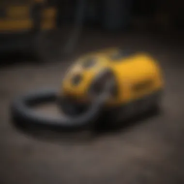 DeWalt Vacuum Functioning with Vacuum Bag A DeWalt vacuum in action with a vacuum bag attached