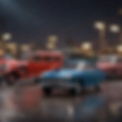 Vintage Dinky Toy cars showcasing historical designs