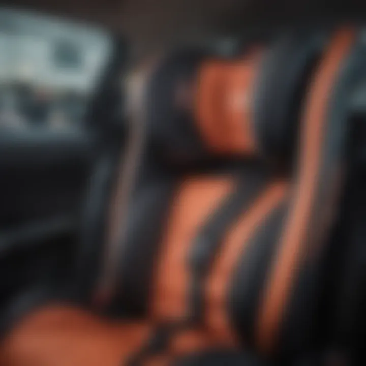 Close-up of safety features integrated into the Diono Car Seat Monterey XT