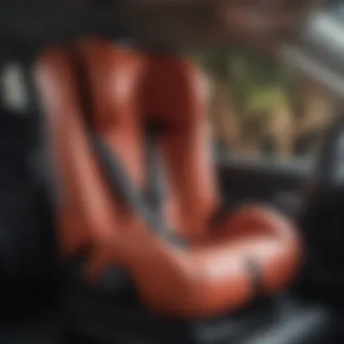 Usability of the Diono Car Seat Monterey XT in a Vehicle Diono Car Seat Monterey XT positioned in a vehicle highlighting usability