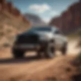 Dodge AWD vehicle navigating rugged terrain