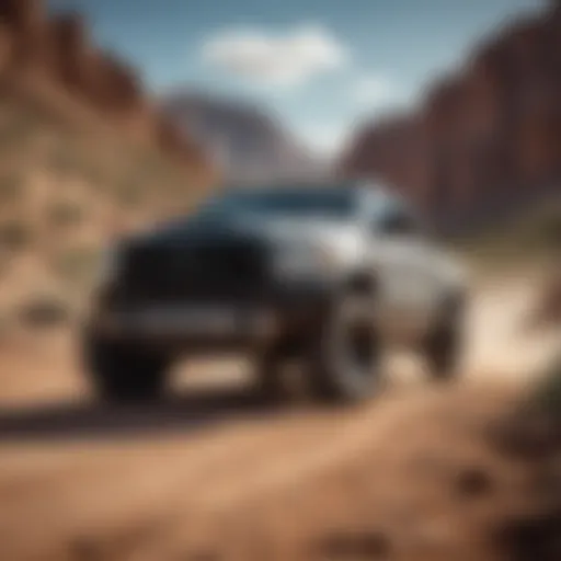 Dodge AWD vehicle navigating rugged terrain