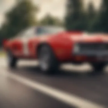 Aerodynamic Excellence of Vintage Dodge Race Cars A vintage Dodge race car showcasing its aerodynamic design