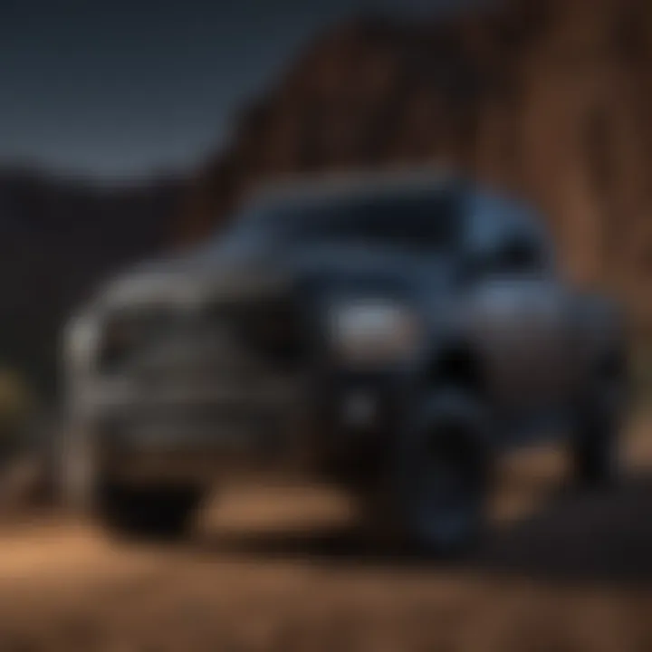 Dodge Ram Big Horn Night Edition in action on rugged terrain demonstrating its robust performance