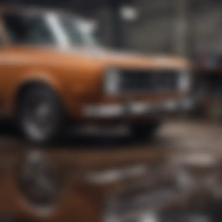 A well-maintained car free of rust.