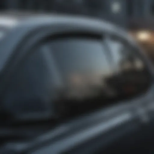 Close-up of tinted car window showcasing sleek appearance