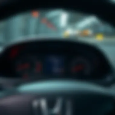 Dashboard of a 2001 Honda Civic Close-up of the dashboard showcasing mileage and features