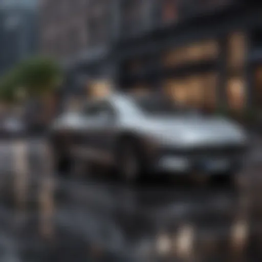 A sleek luxury car parked in an urban setting, showcasing its elegance and reliability.