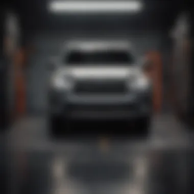 Dimensions of the Toyota Highlander cargo space highlighted