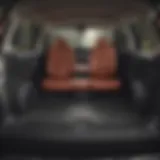 Toyota Highlander interior with seats down showcasing cargo space