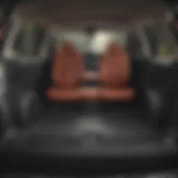 Toyota Highlander interior with seats down showcasing cargo space