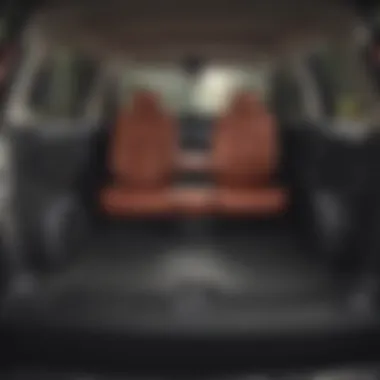 Toyota Highlander interior with seats down showcasing cargo space