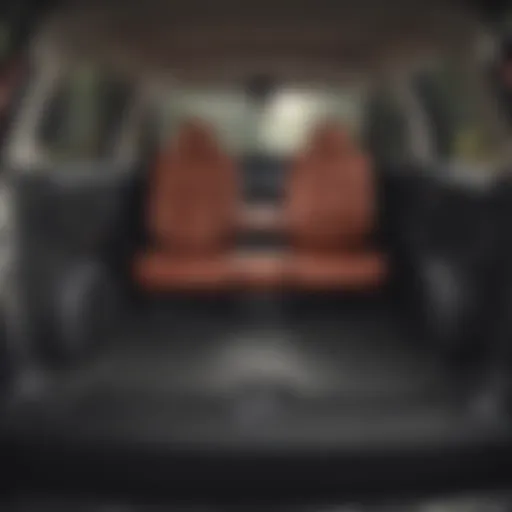 Toyota Highlander interior with seats down showcasing cargo space