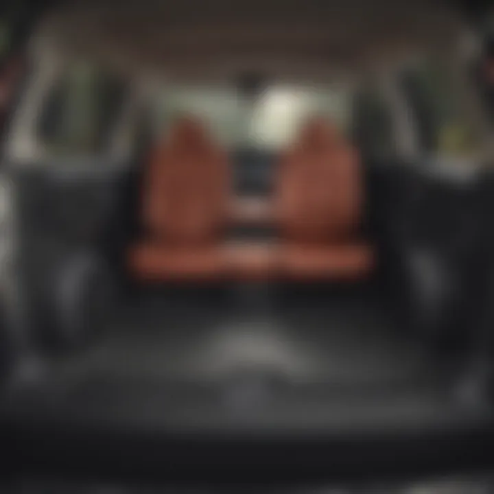 Toyota Highlander interior with seats down showcasing cargo space