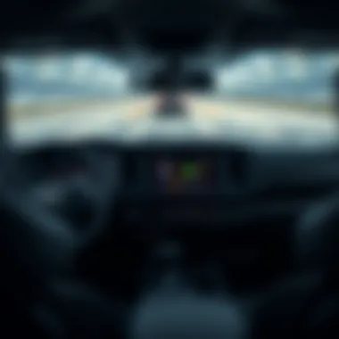 Dashboard view showcasing advanced technology in a Toyota Tacoma