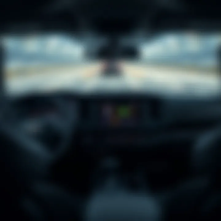 Dashboard view showcasing advanced technology in a Toyota Tacoma