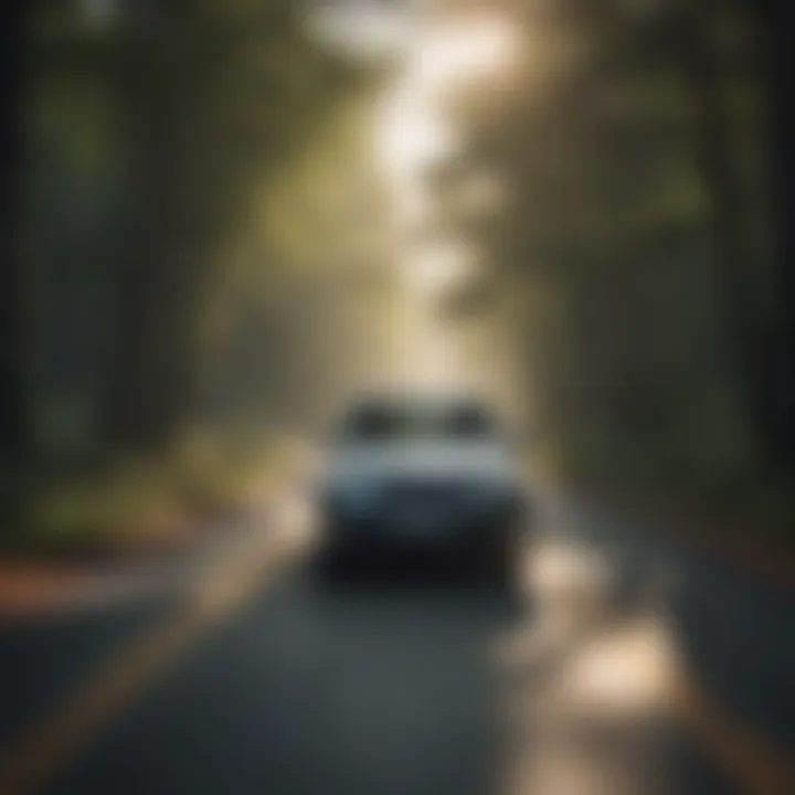 Subaru Forester driving on a scenic road, demonstrating performance