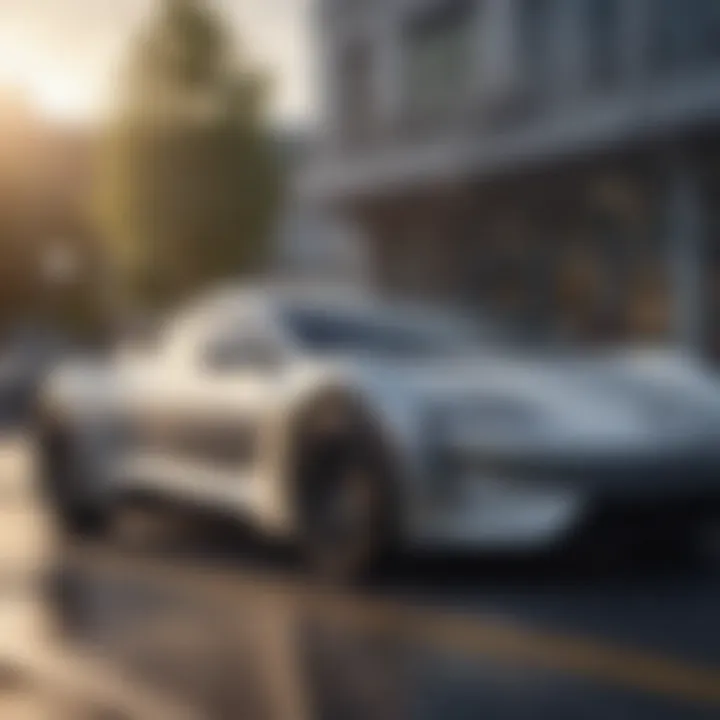 Conceptual representation of electric vehicle technology